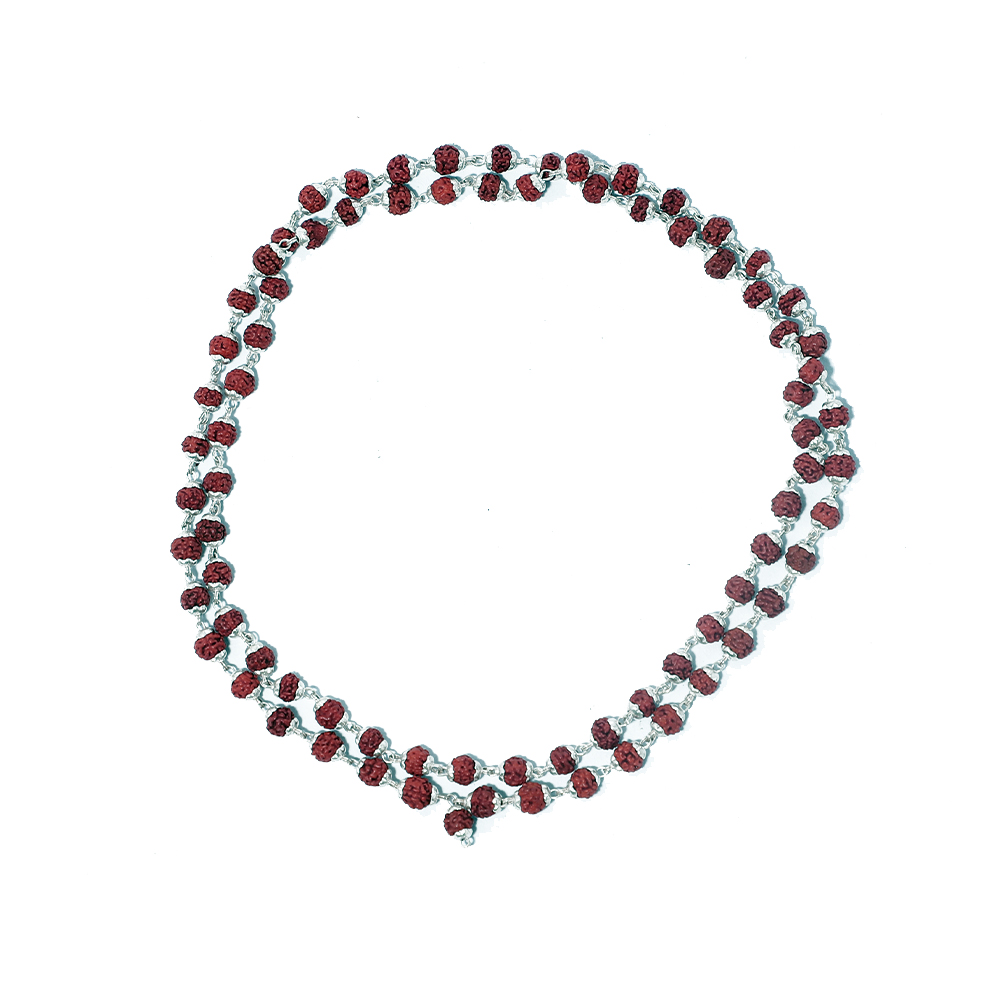 Silver Rudraksha Mala 